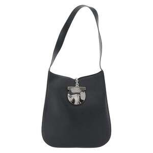Salvatore Ferragamo Gancini Shoulder Bag Black
